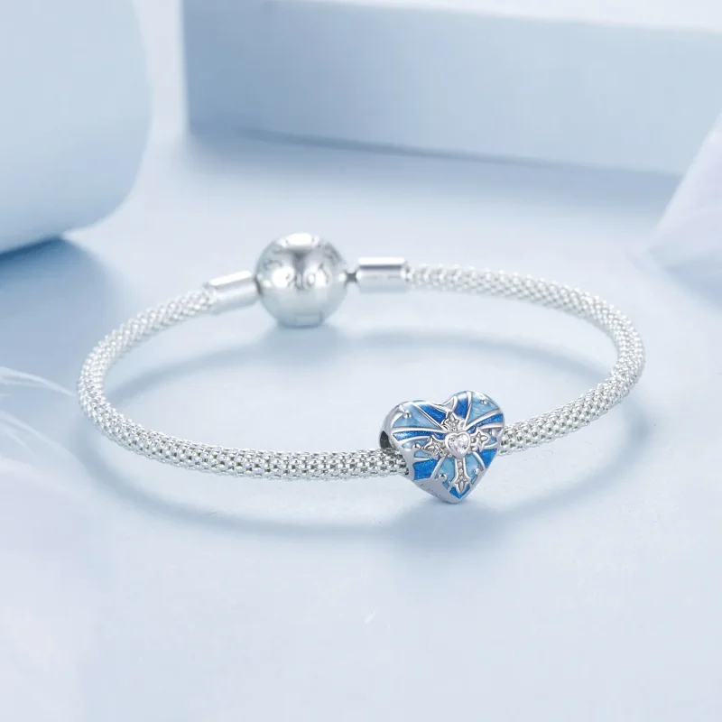 (image for) PANDORA Style Heart shaped cross charm - BSC1024 - View 5