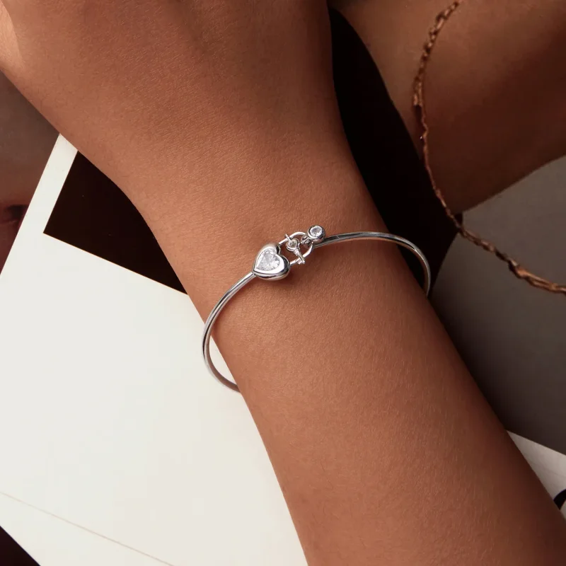 (image for) PANDORA Style Heart-Shaped Interlocking Bracelet - BSB170 - View 4