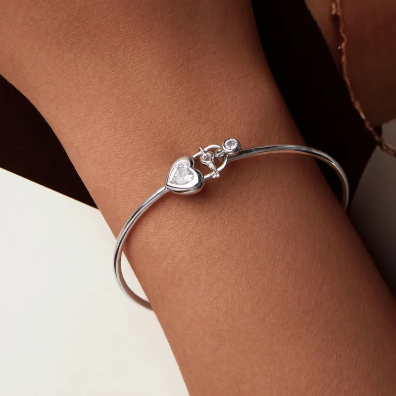 (image for) PANDORA Style Heart-Shaped Interlocking Bracelet - BSB170 - View 7
