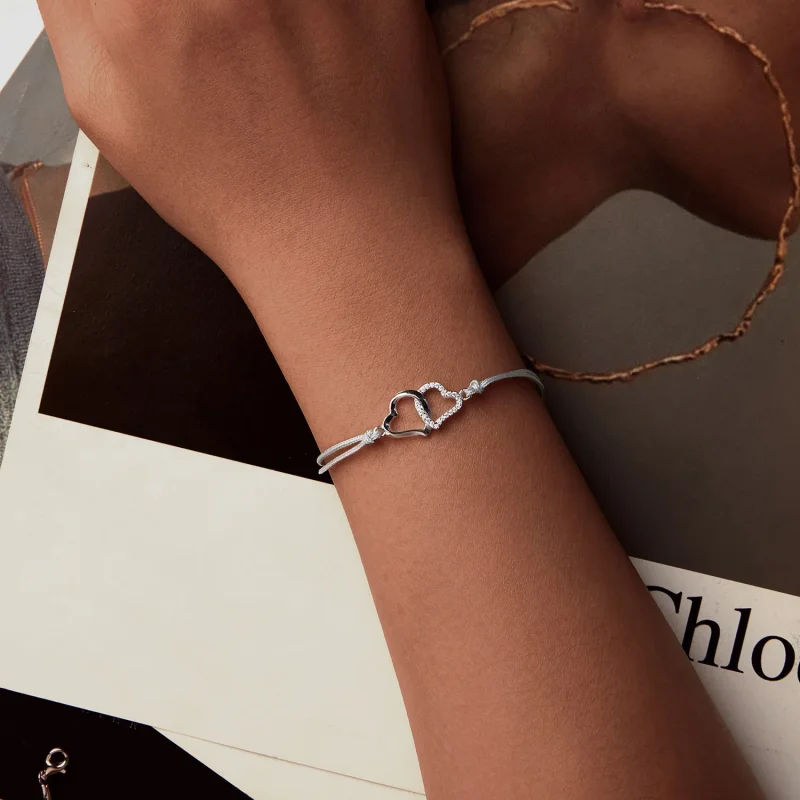 (image for) PANDORA Style Interlocking Hearts Bracelet - SCB274 - View 5