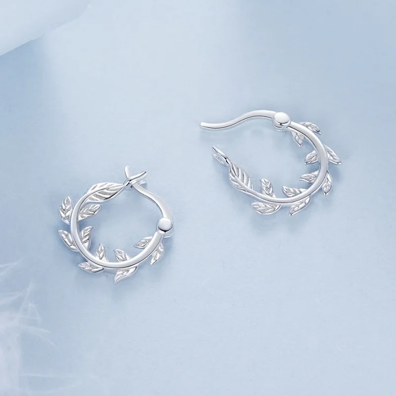 (image for) PANDORA Style Leaf earrings - BSE1022 - View 4