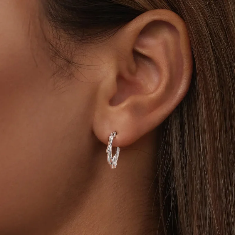 (image for) PANDORA Style Leaf earrings - BSE1022 - View 6
