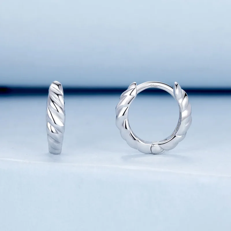 (image for) PANDORA Style Metallic twist earrings - BSE1024-S - View 2