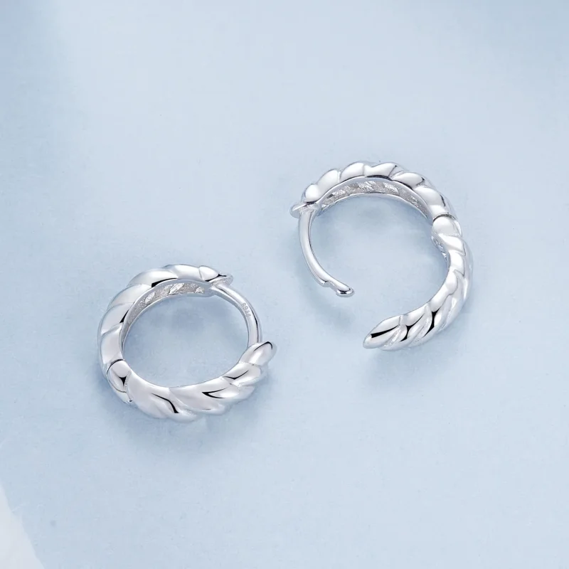 (image for) PANDORA Style Metallic twist earrings - BSE1024-S - View 4