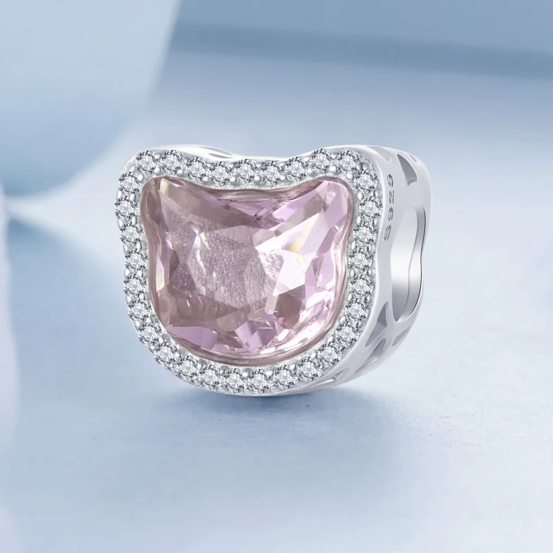 (image for) PANDORA Style Pink Cat charm - BSC1020 - View 2
