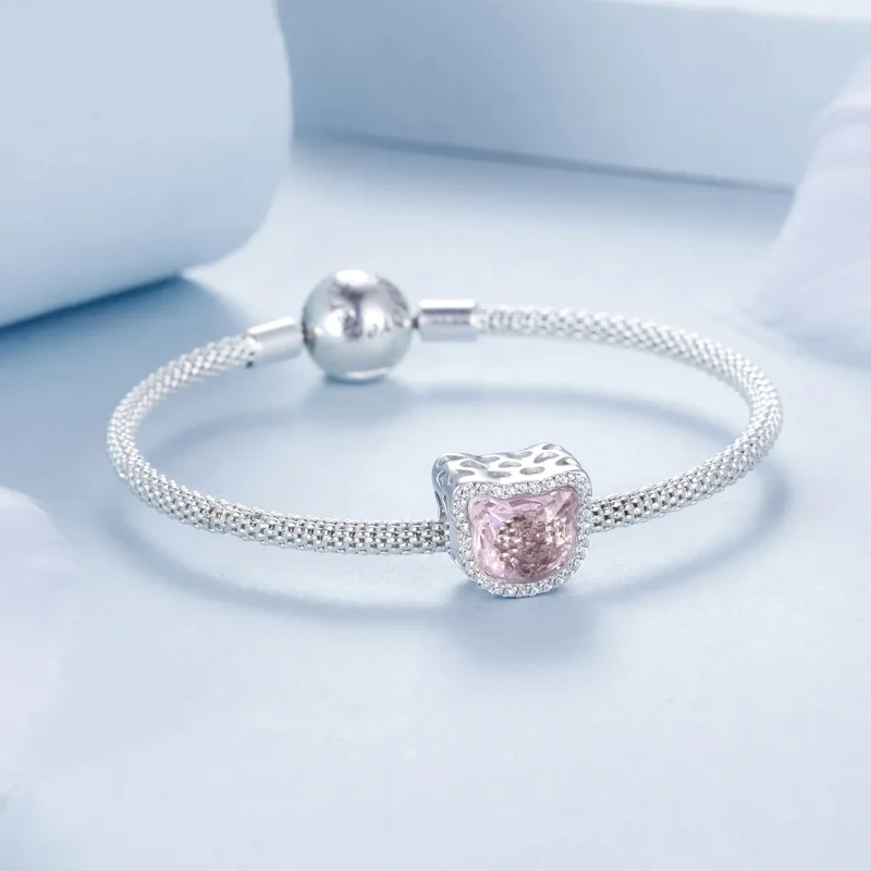(image for) PANDORA Style Pink Cat charm - BSC1020 - View 5