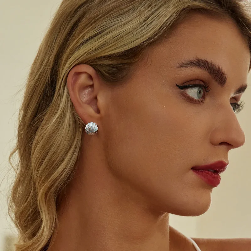 (image for) PANDORA Style Shell earrings - BSE1011 - View 7