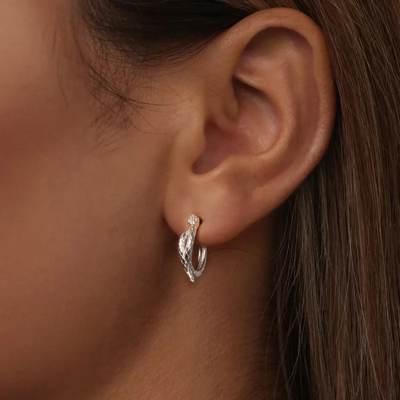 (image for) PANDORA Style Snake Wrap Earrings - BSE1008 - View 5