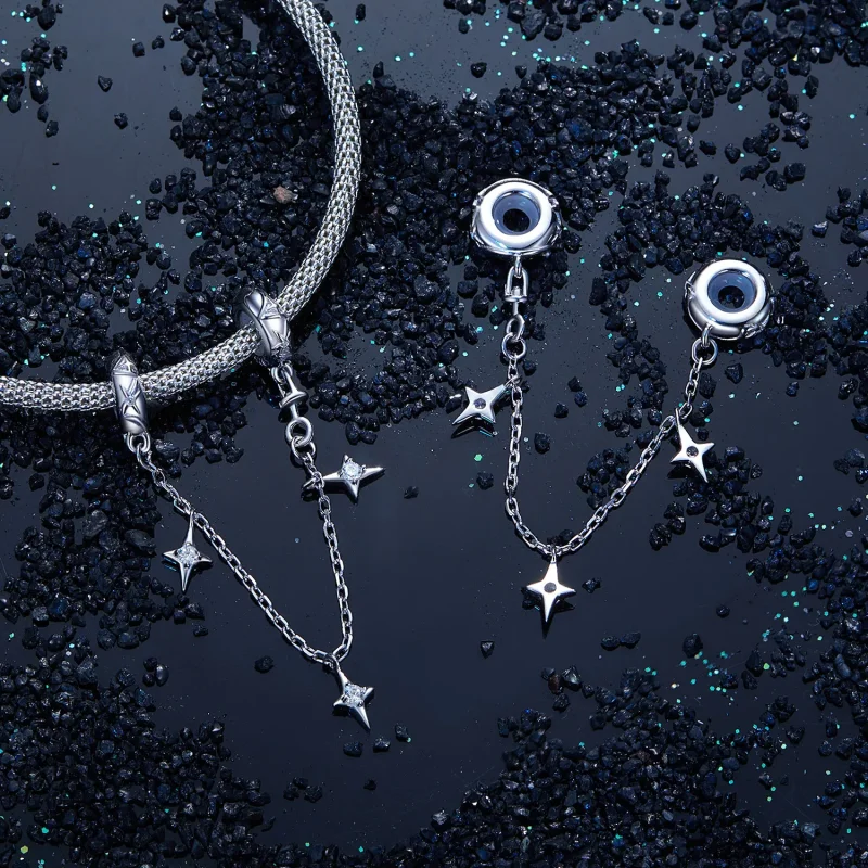 (image for) PANDORA Style Starburst Safety Chain - SCC2789 - View 4