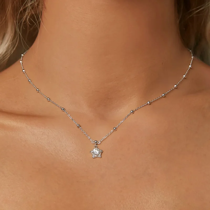 (image for) PANDORA Style Starlight 0.5ct necklace (with one certificate) - MSN036 - View 5