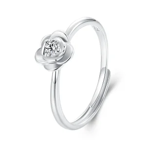 (image for) PANDORA Style 0.1ct Moissanite Rose Ring (with one certificate) - MSR054-E