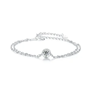 (image for) PANDORA Style 0.5ct Moissanite double tile bracelet (with one certificate) - MSB020