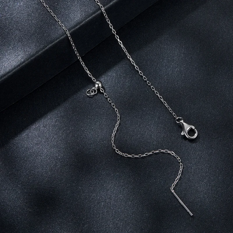 (image for) PANDORA Style 0.5ct Moissanite drop necklace (with one certificate) - MSN037 - View 4