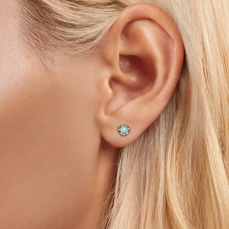 (image for) PANDORA Style Amazonite earrings - BSE1056 - View 5