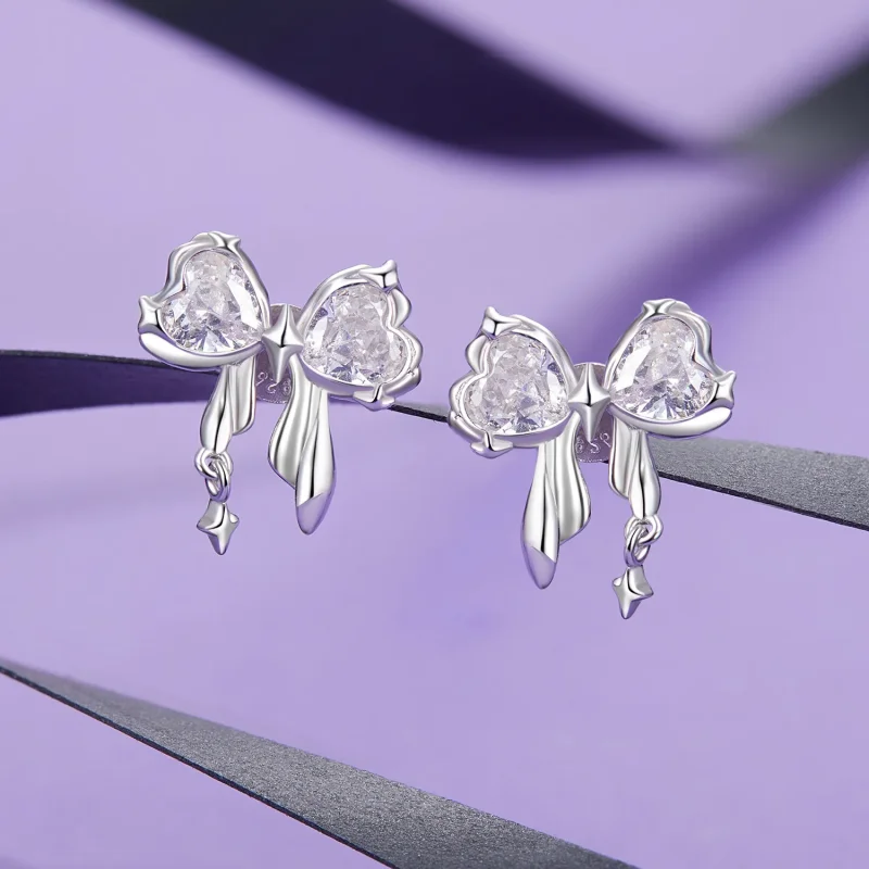 (image for) PANDORA Style Bow Earrings - BSE1061 - View 2