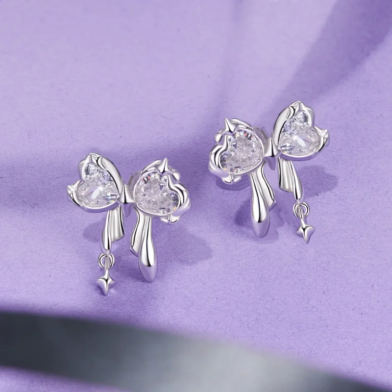 (image for) PANDORA Style Bow Earrings - BSE1061 - View 3