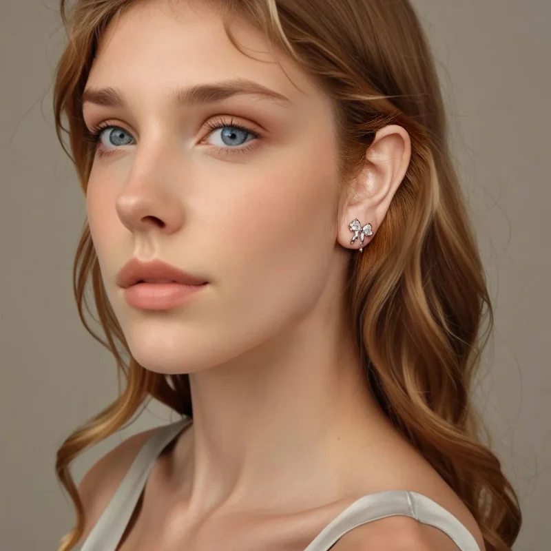 (image for) PANDORA Style Bow Earrings - BSE1061 - View 8