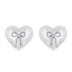 (image for) PANDORA Style Bow Heart Earrings - SCE1810