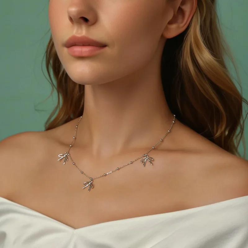 (image for) PANDORA Style Bow necklace - SCN529 - View 7