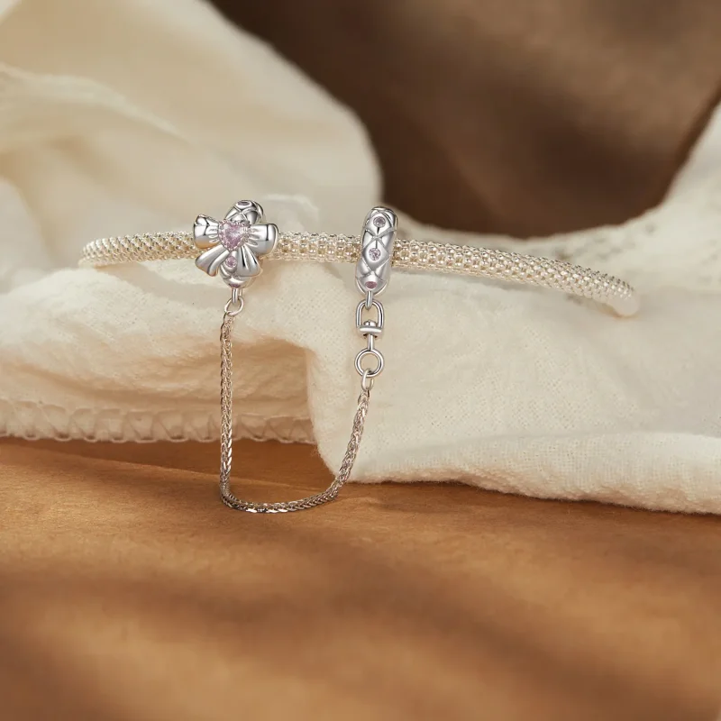 (image for) PANDORA Style Bow Silicone Safety Chain - BSC1053 - View 3