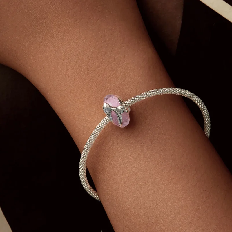 (image for) PANDORA Style Bowknot glass beads - BSC1057 - View 6