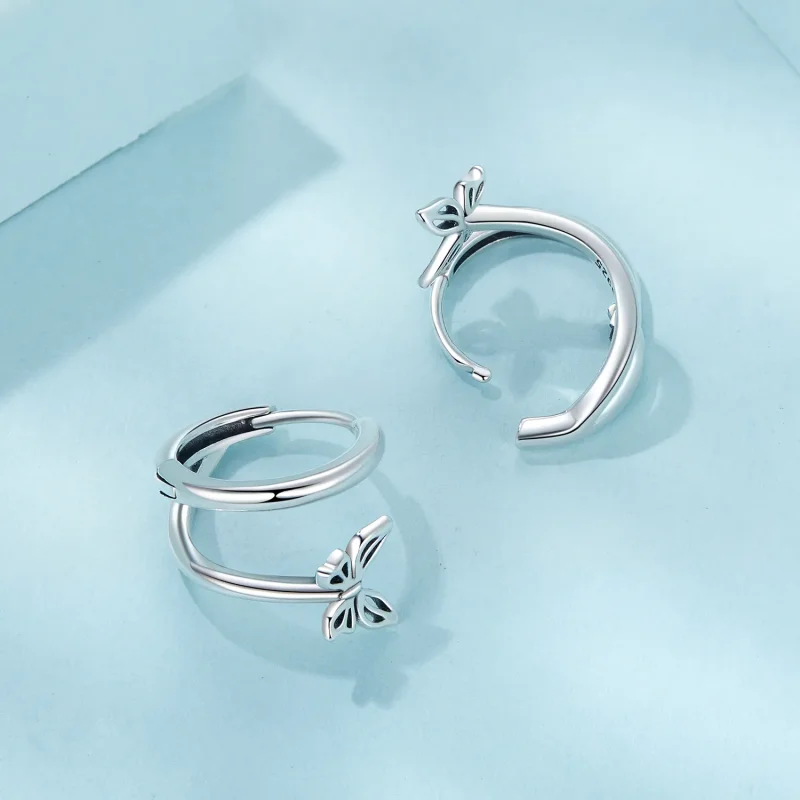 (image for) PANDORA Style Butterfly earrings - SCE1766 - View 4
