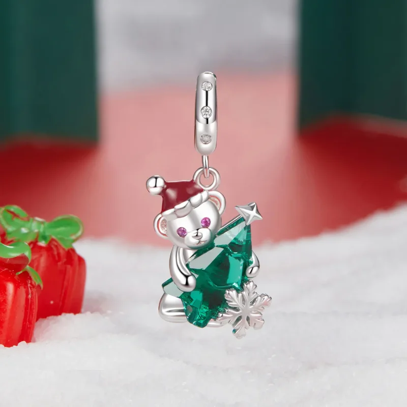 (image for) PANDORA Style Christmas Bear Pendant - BSC1065 - View 2