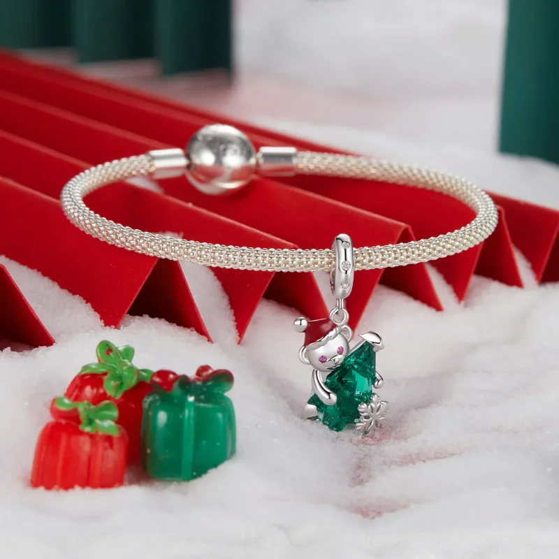 (image for) PANDORA Style Christmas Bear Pendant - BSC1065 - View 3