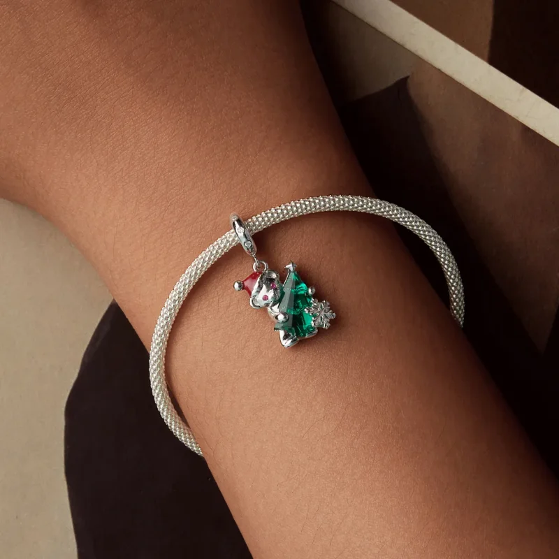 (image for) PANDORA Style Christmas Bear Pendant - BSC1065 - View 5