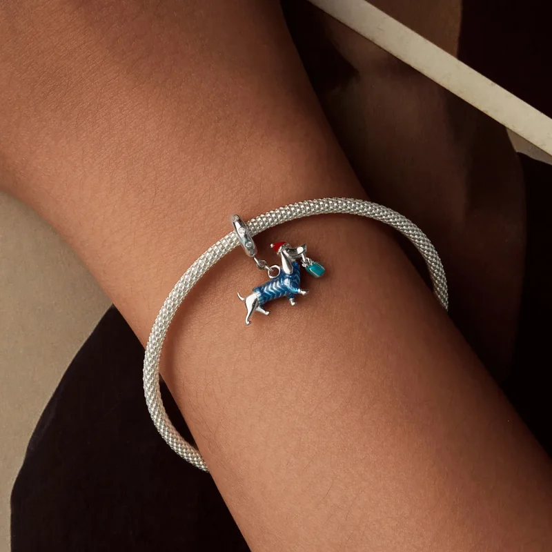 (image for) PANDORA Style Christmas Dachshund Pendant - BSC1069 - View 5