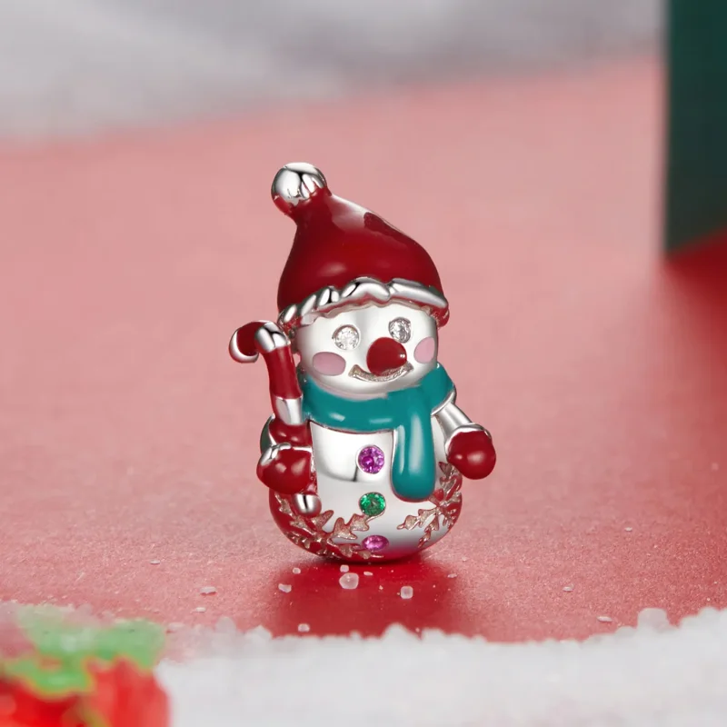 (image for) PANDORA Style Christmas Snowman Beads - BSC1070 - View 2