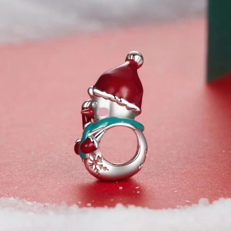 (image for) PANDORA Style Christmas Snowman Beads - BSC1070 - View 3