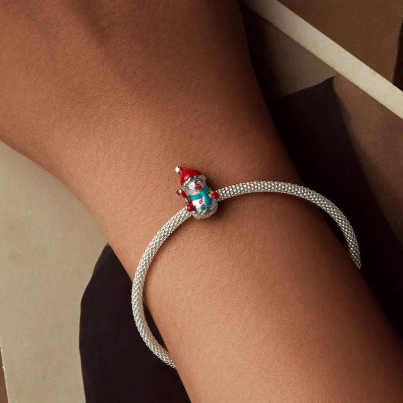 (image for) PANDORA Style Christmas Snowman Beads - BSC1070 - View 6