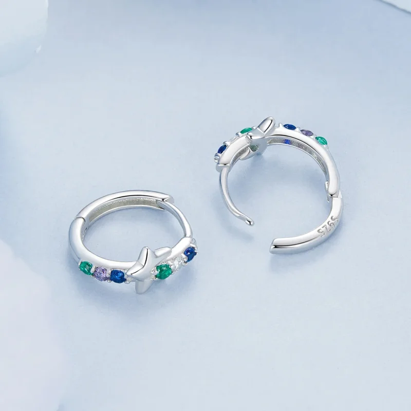 (image for) PANDORA Style Colorful star earrings - BSE1048 - View 4