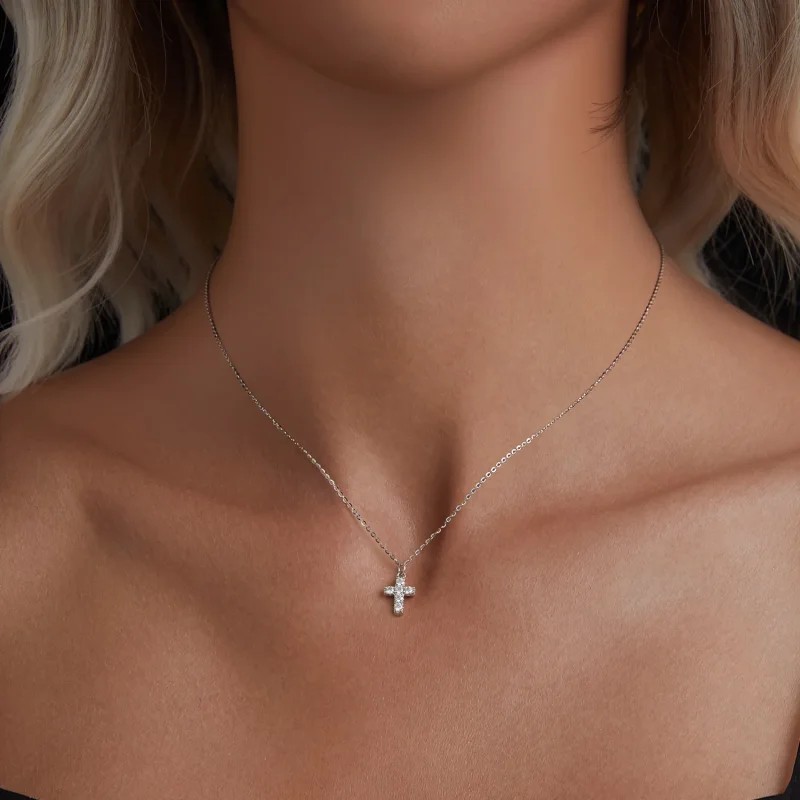 (image for) PANDORA Style Cross necklace (with one certificate) - MSN039 - View 4