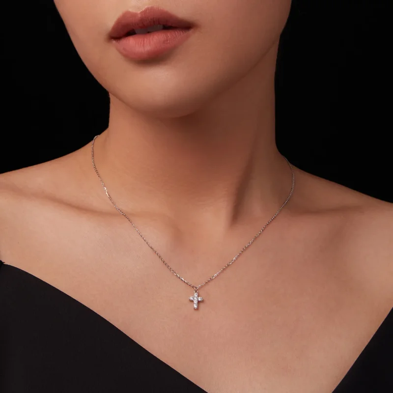 (image for) PANDORA Style Cross necklace (with one certificate) - MSN039 - View 7