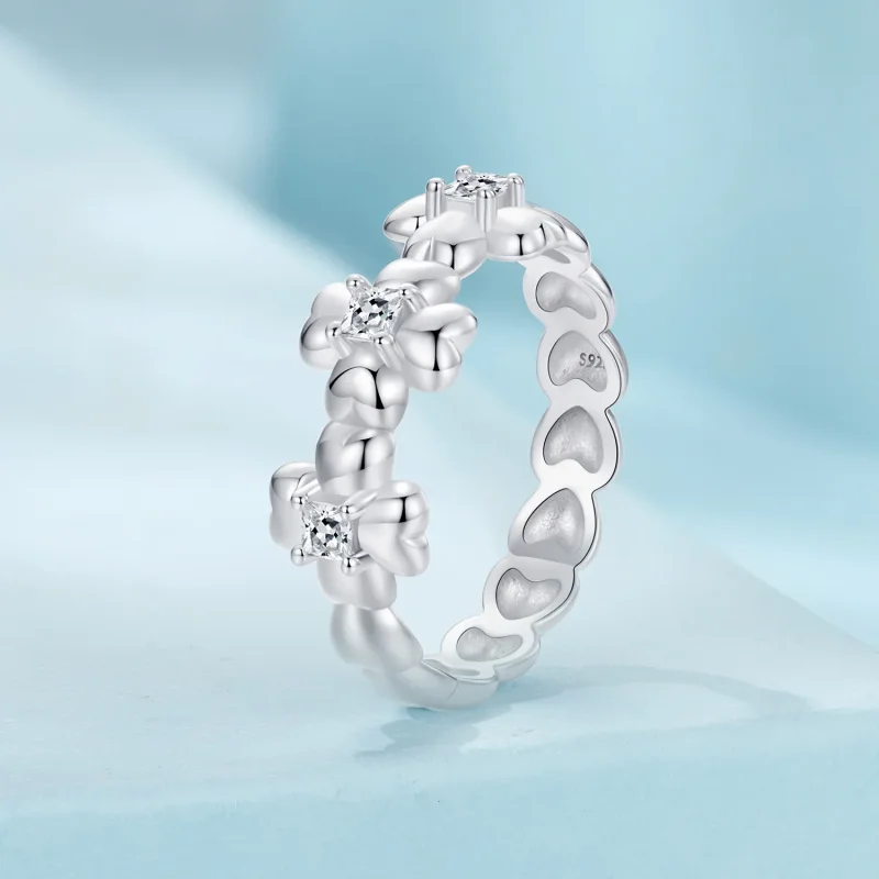 (image for) PANDORA Style Four Leaf Clover Ring - SCR1045 - View 2