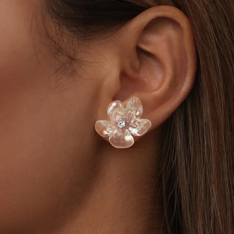 (image for) PANDORA Style Fresh flower earrings - SCE1804 - View 6