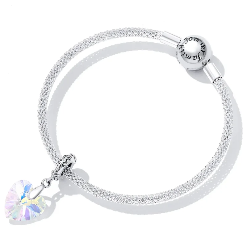 (image for) PANDORA Style Glass Heart Beads - BSC602 - View 5