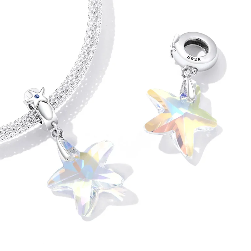 (image for) PANDORA Style Glass starfish beads - BSC599 - View 4