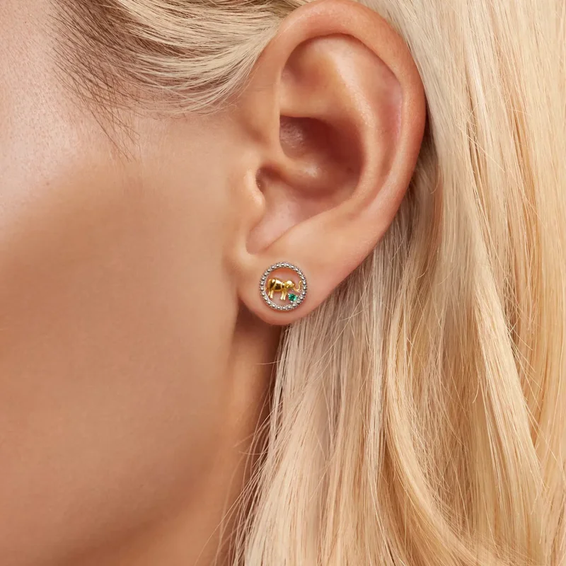 (image for) PANDORA Style Gold elephant earrings - SCE1794 - View 5