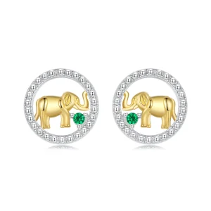 (image for) PANDORA Style Gold elephant earrings - SCE1794