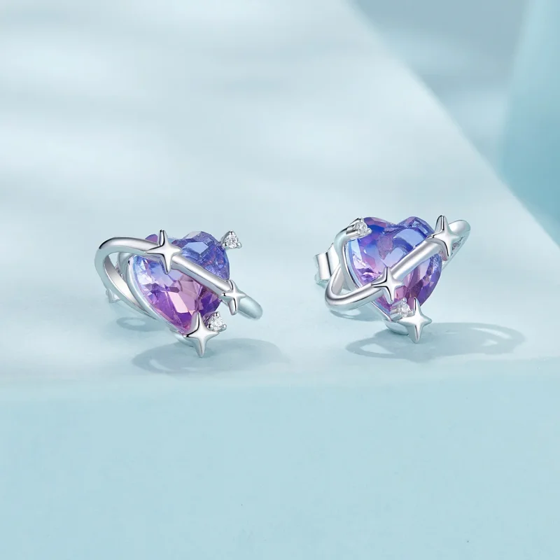 (image for) PANDORA Style Gradient starry sky earrings - SCE1768 - View 2
