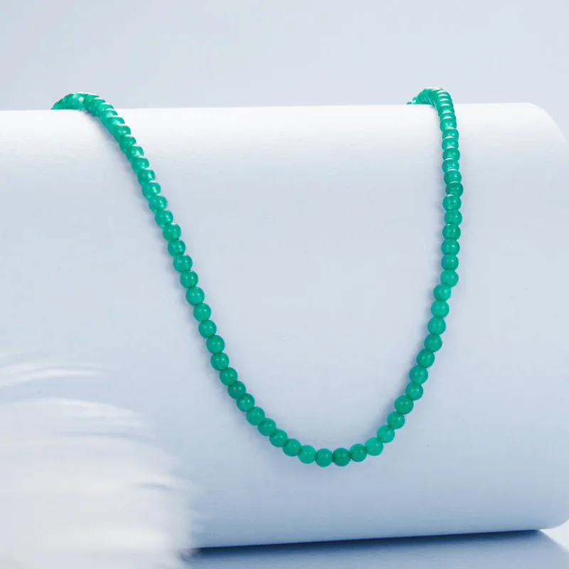 (image for) PANDORA Style Green agate clavicle necklace - BSN403 - View 2