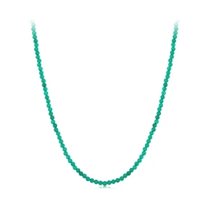 (image for) PANDORA Style Green agate clavicle necklace - BSN403