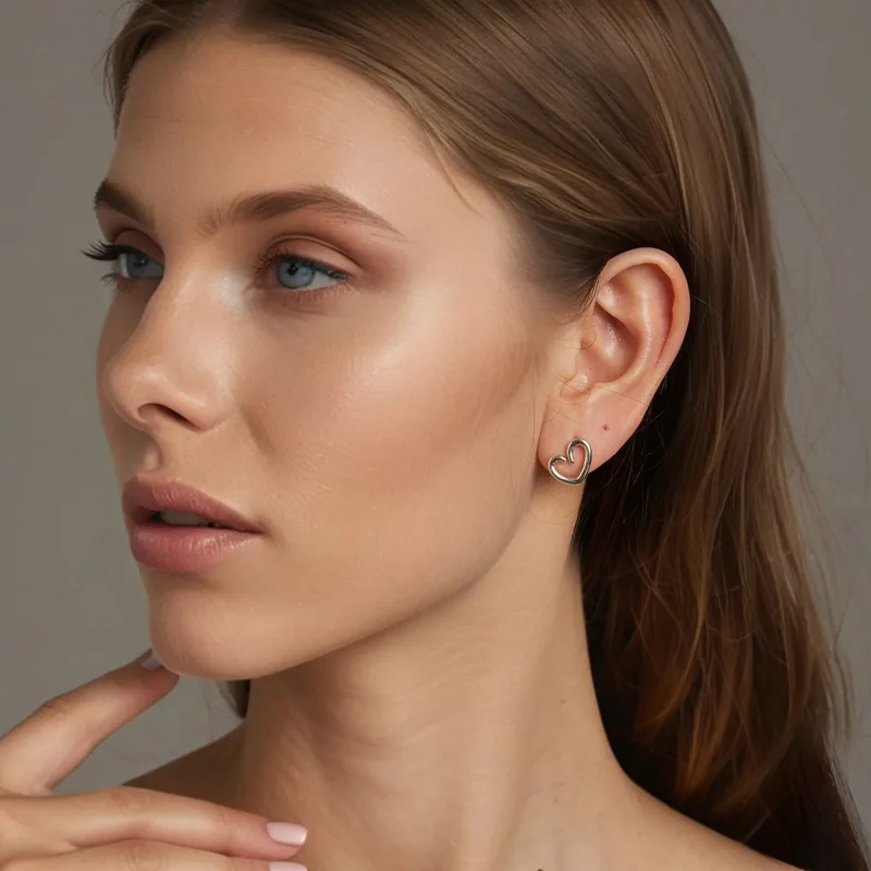 (image for) PANDORA Style Heart earrings - SCE1769 - View 7