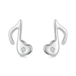 (image for) PANDORA Style Heart music note earrings - SCE1805