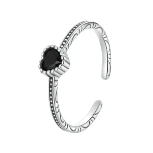 (image for) PANDORA Style Heart of Darkness Opening Ring - SCR1074-E