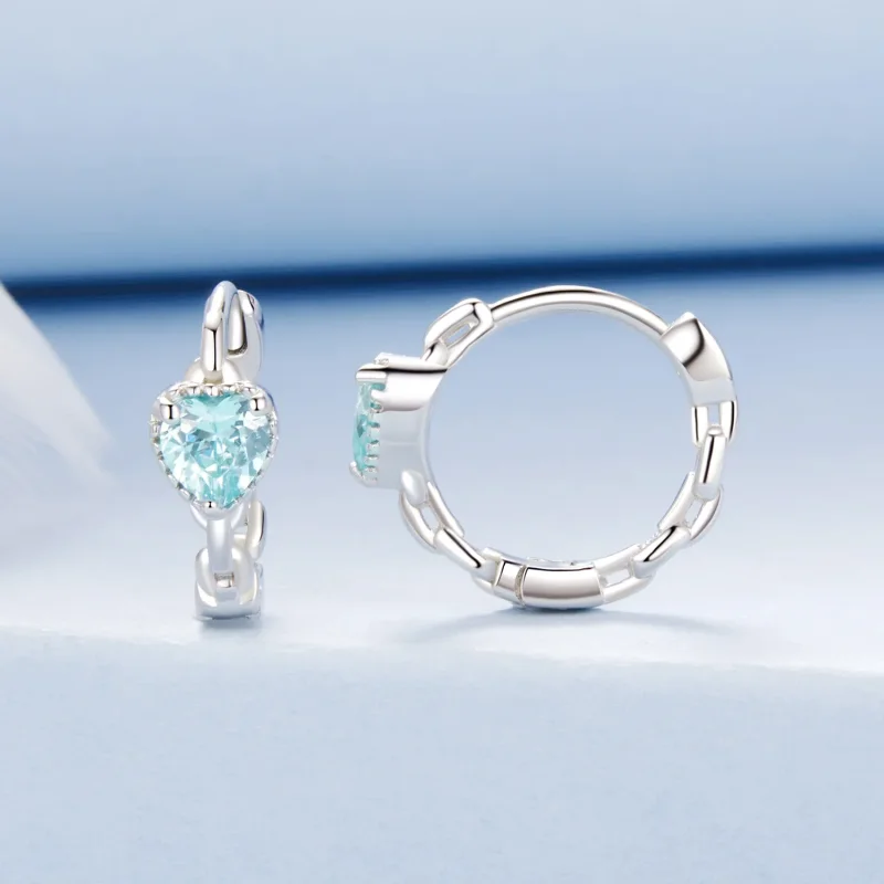 (image for) PANDORA Style Heart of the Sea Earrings - BSE1099 - View 2