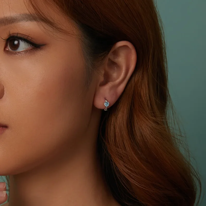 (image for) PANDORA Style Heart of the Sea Earrings - BSE1099 - View 9